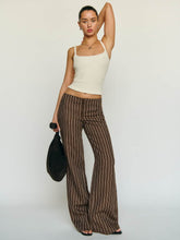 Petites Vida Linen Low Rise Pant - Boardwalk Stripe