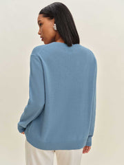 Remi Cashmere V Neck - Bluebell
