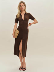 Aiden Knit Dress - Cafe