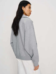 Nico Classic Polo Sweatshirt - Heather Grey