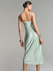 Cardi Silk Dress - Sea Glass