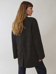 Veda Celine Jacket - Black Suede