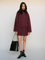 Veda Celine Jacket - Wine Suede