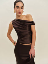 Hera Silk Top - Black Bean