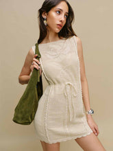 Lilliana Linen Cotton Crochet Dress - Gossamer