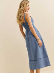 Petites Everett Linen Dress - Cornflower