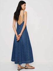 Sofi Denim Maxi Dress - Monterey