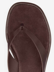 Eden Platform Thong - Espresso Leather Suede