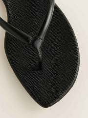Onyx Thong Sandal - Black Snake
