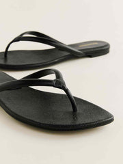 Onyx Thong Sandal - Black Snake