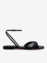 Marigold Flat Sandal - Black Leather