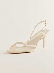 Nino Slingback Heeled Sandal - Almond Leather