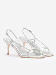 Nino Slingback Heeled Sandal - Silver