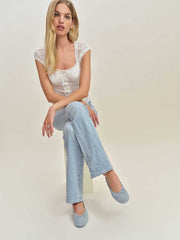 Suzanne Ballet Flat - Mist Suede