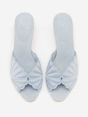 Waldena Block Heeled Mule - Mist Satin