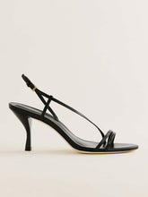 Petunia Heeled Sandal - Black Leather