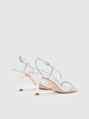 Petunia Heeled Sandal - Silver