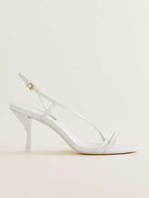 Petunia Heeled Sandal - White Leather