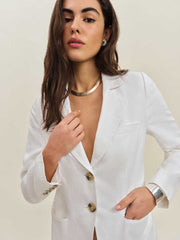 Bondi Linen Blazer - White