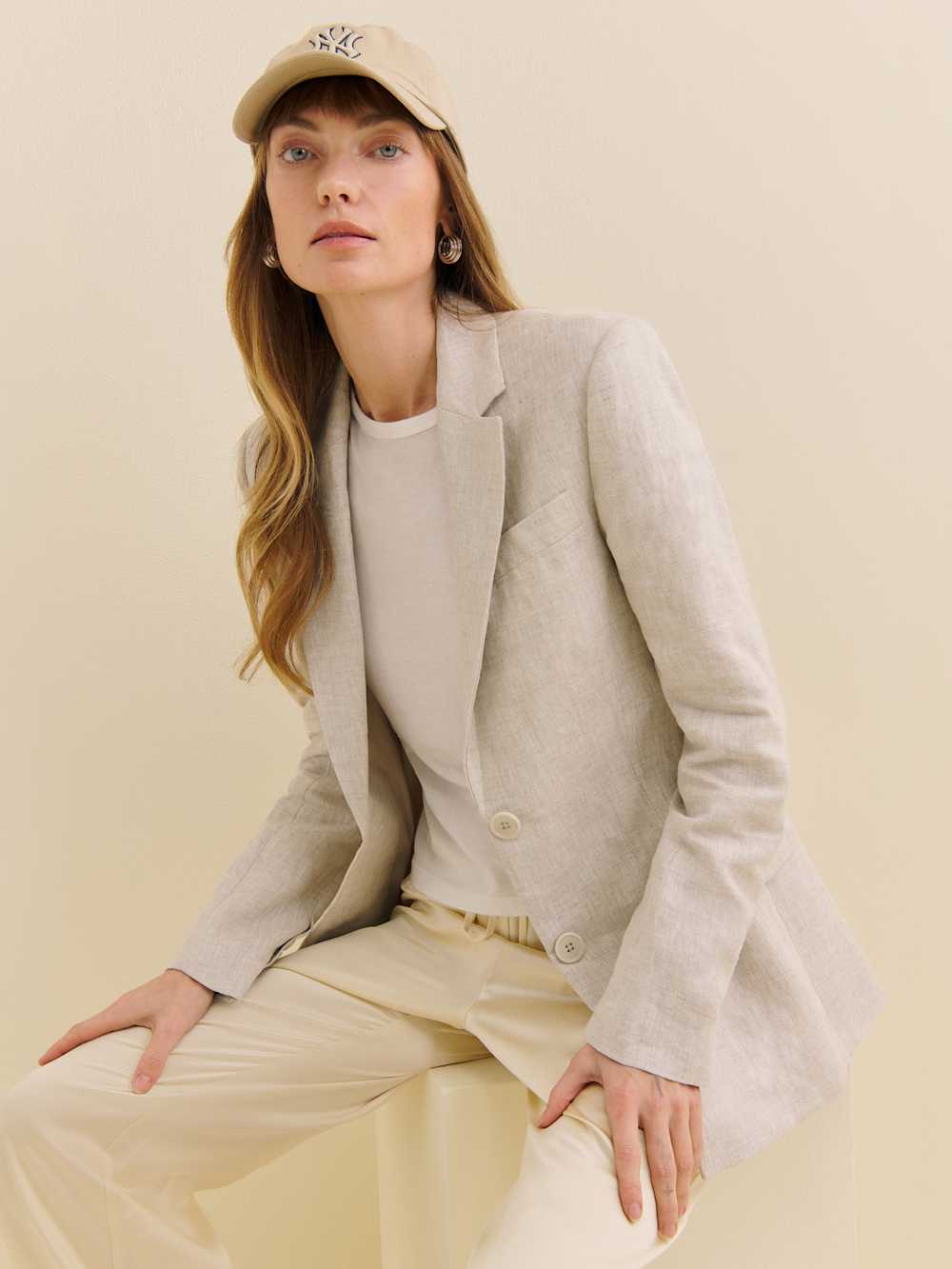 James Linen Blazer - Oatmeal