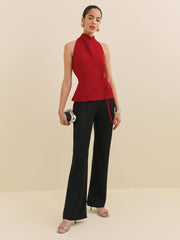 Ketra Knit Top - Red