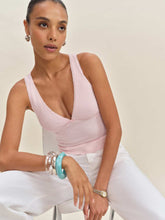 Rue Pointelle Knit Top - Cherry Blossom