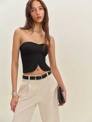 Maisie Linen Top - Black
