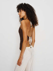 Reese Linen Top - Cafe