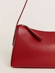 Hannah Shoulder Bag - Lipstick Leather