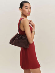 Ella Shoulder Bag - Espresso Suede