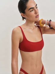 Kauaii Bikini Top - Lipstick