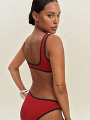 Vicky Bikini Top - Lipstick Midnight