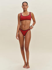 Vicky Bikini Top - Lipstick Midnight