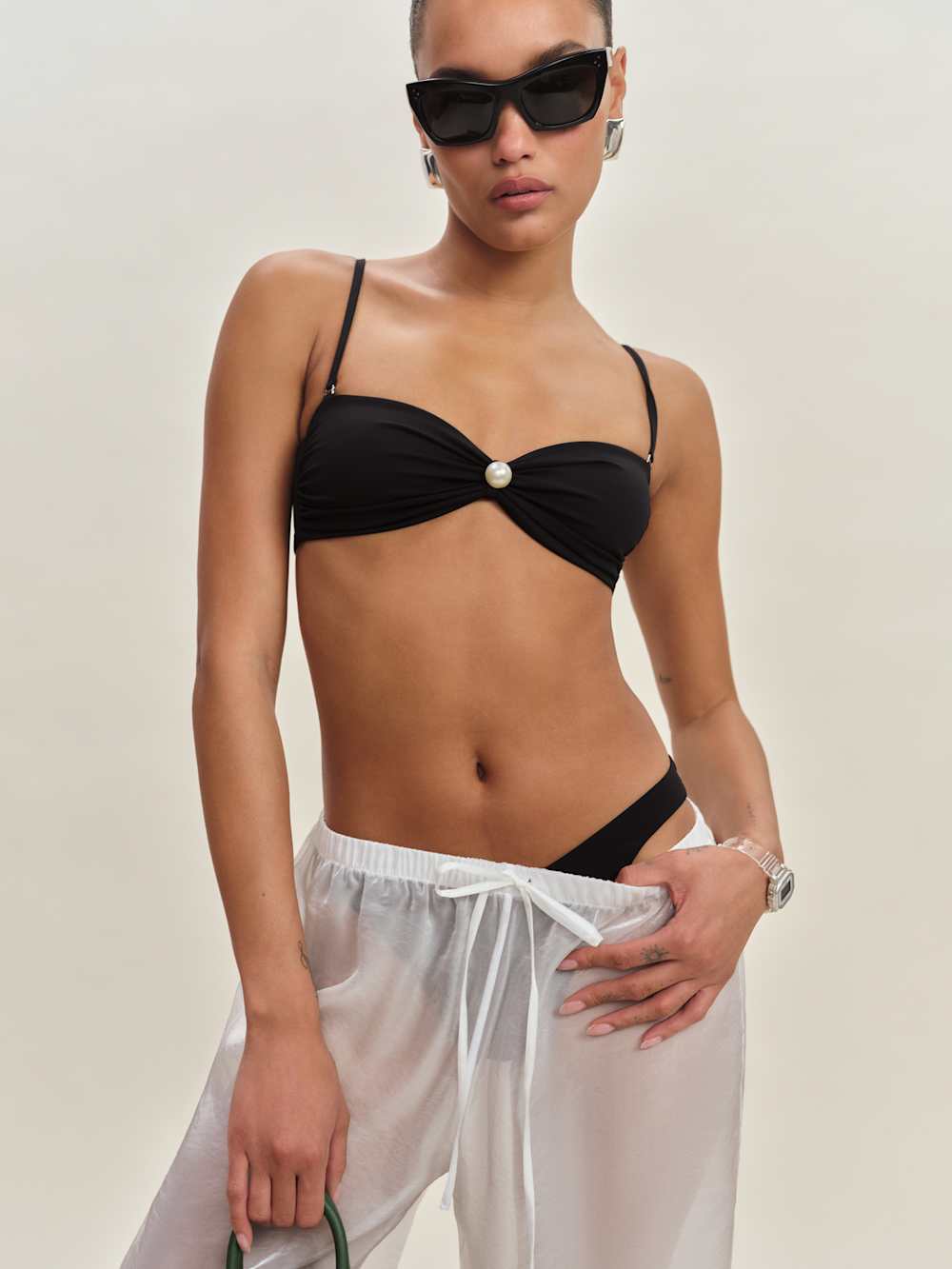 Perla Bikini Top - Black