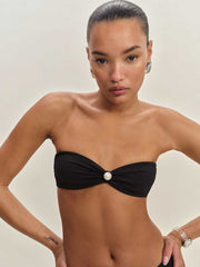 Perla Bikini Top - Black