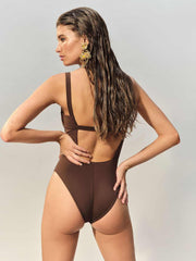 Wailea One Piece Swimsuit - Cafe