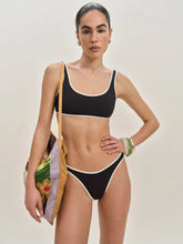 Douro Bikini Bottom - Black Fior
