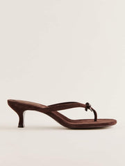 Louisa Heeled Sandal - Espresso Suede