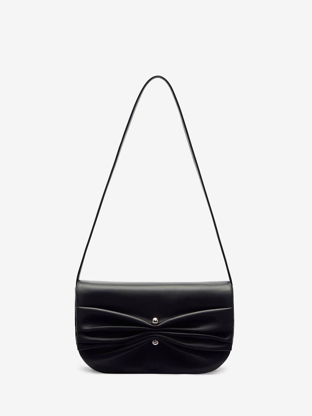 Maria Shoulder Bag - Black Leather