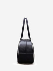 Arianna Bag - Black White Leather