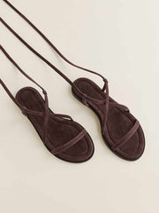 Jamie Flat Sandal - Espresso Suede