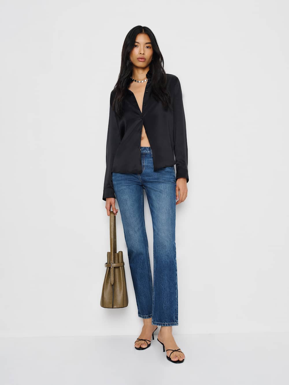 Luca Stretch Low Rise Slim Straight Cropped Jeans - Mellusine