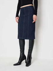 Soren Super Stretch Denim Midi Skirt - Lamond