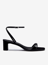 Sage Heeled Sandal - Black Patent