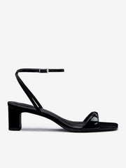 Sage Heeled Sandal - Black Patent