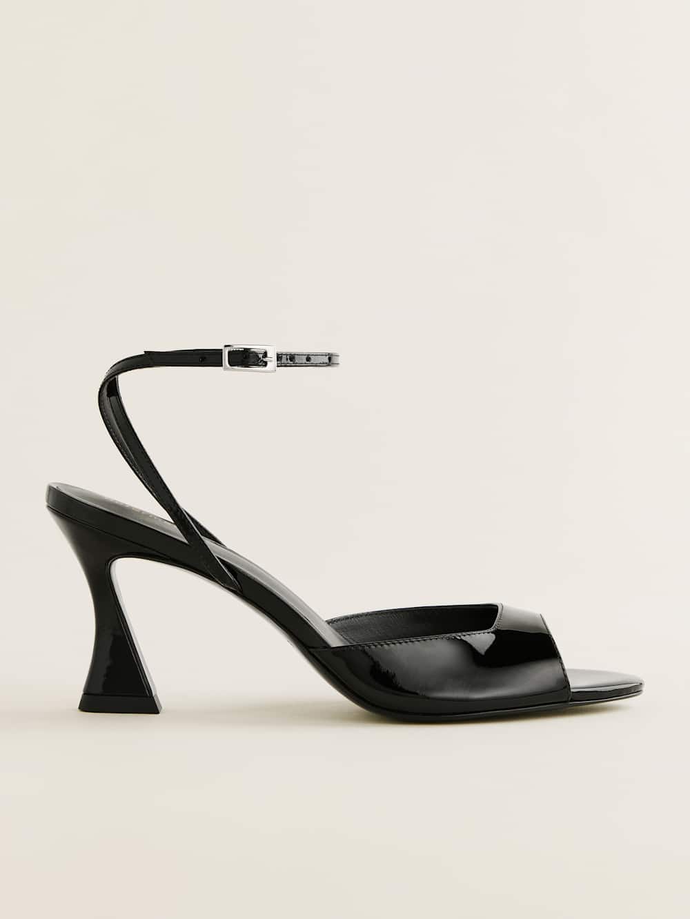 Noey Heeled Sandal - Black Patent