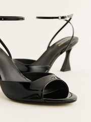 Noey Heeled Sandal - Black Patent
