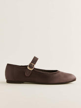 Tilly Ballet Flat - Chocolate Satin