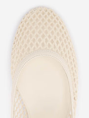 Tilly Ballet Flat - Ivory Crochet