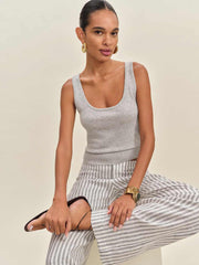 Monaco Cashmere Reversible Tank - Foggy